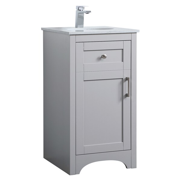 18 Inch Single Bathroom Vanity In Grey